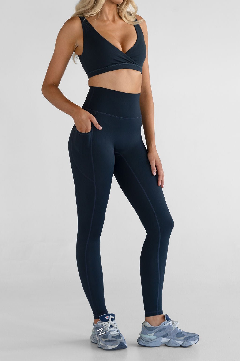 SCULPT Pocket Full Length Leggings - Navy - LEELO ACTIVE