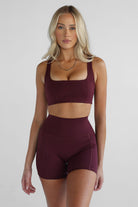 SCULPT Shape Crop - Cherry Cola - LEELO ACTIVE