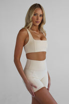 SCULPT Shape Crop - French Vanilla - LEELO ACTIVE