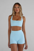 SCULPT Shape Crop - Ice Blue - LEELO ACTIVE