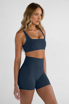 SCULPT Shape Crop - Navy - LEELO ACTIVE