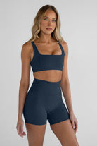 SCULPT Shape Crop - Navy - LEELO ACTIVE