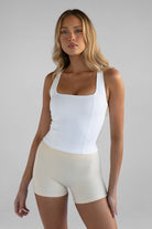 SCULPT Shape Tank - White - LEELO ACTIVE