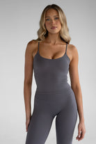SCULPT Tank - Charcoal - LEELO ACTIVE