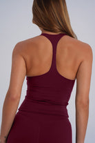 Sculpt Thin Racer Tank - Cherry Cola - LEELO ACTIVE