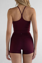 SCULPT V Racer Back Tank - Cherry Cola - LEELO ACTIVE