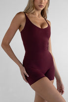 SCULPT V Racer Back Tank - Cherry Cola - LEELO ACTIVE