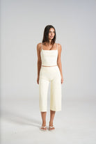 Sculpt Wide Leg Capri - Chai - LEELO ACTIVE