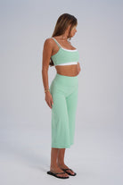 Sculpt Wide Leg Capri - Tiffany (pre-order) - LEELO ACTIVE
