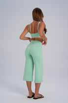 Sculpt Wide Leg Capri - Tiffany (pre-order) - LEELO ACTIVE