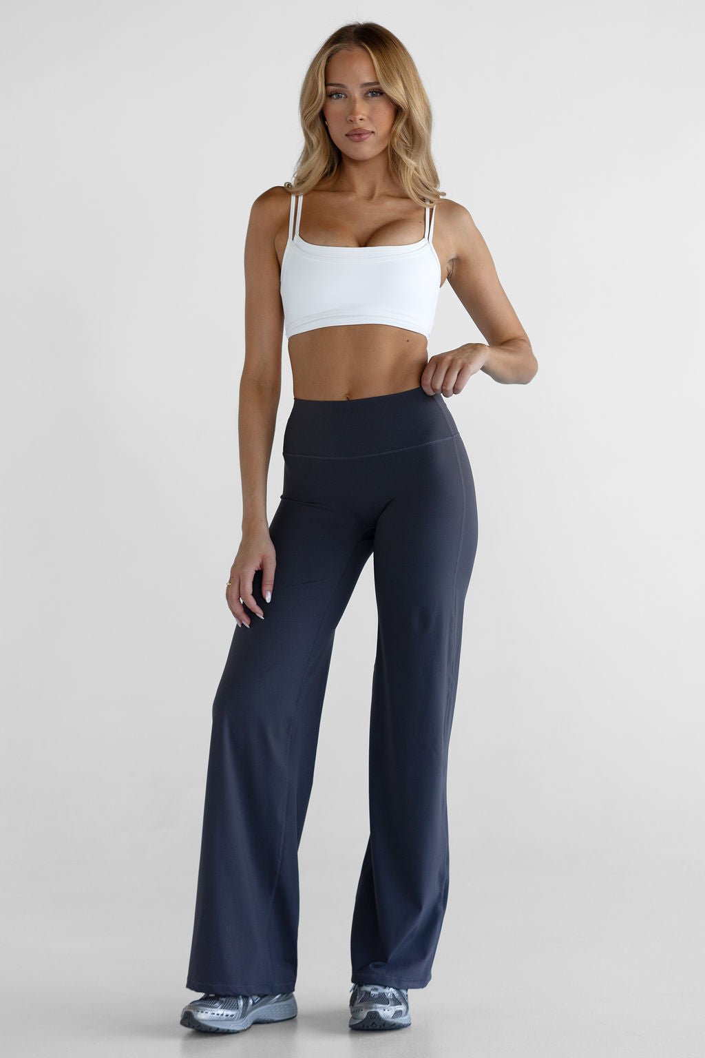 Sculpt Wide Leg Pants - Ash - LEELO ACTIVE