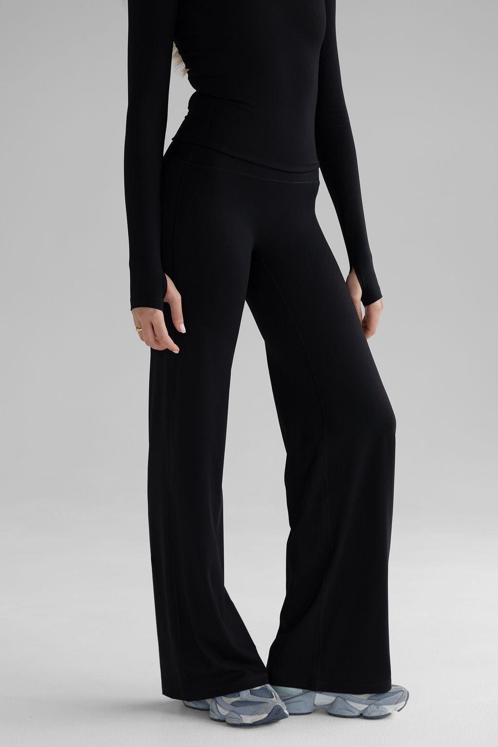 Sculpt Wide Leg Pants - Black - LEELO ACTIVE