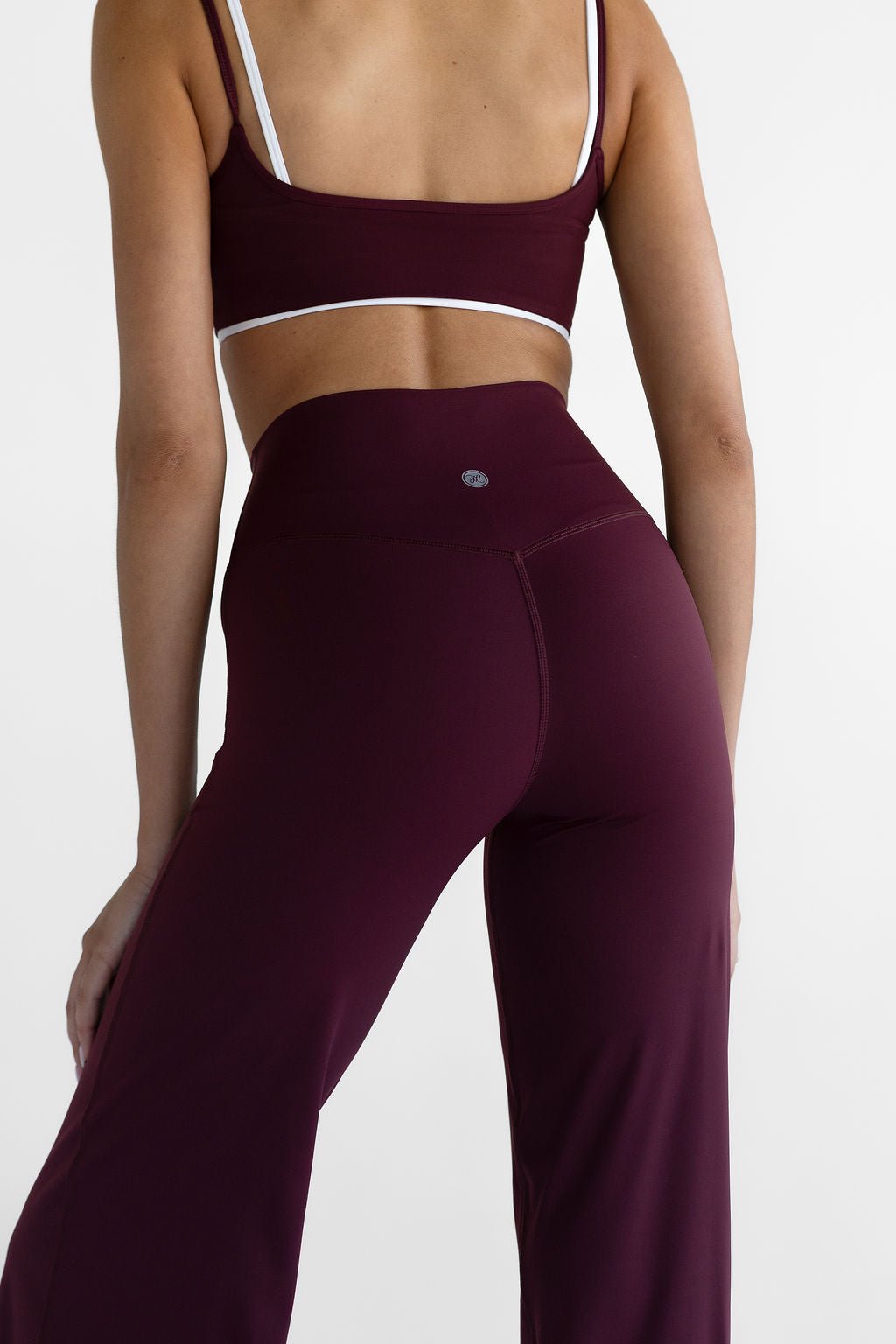 Sculpt Wide Leg Pants - Cherry Cola (PRE - ORDER) - LEELO ACTIVE