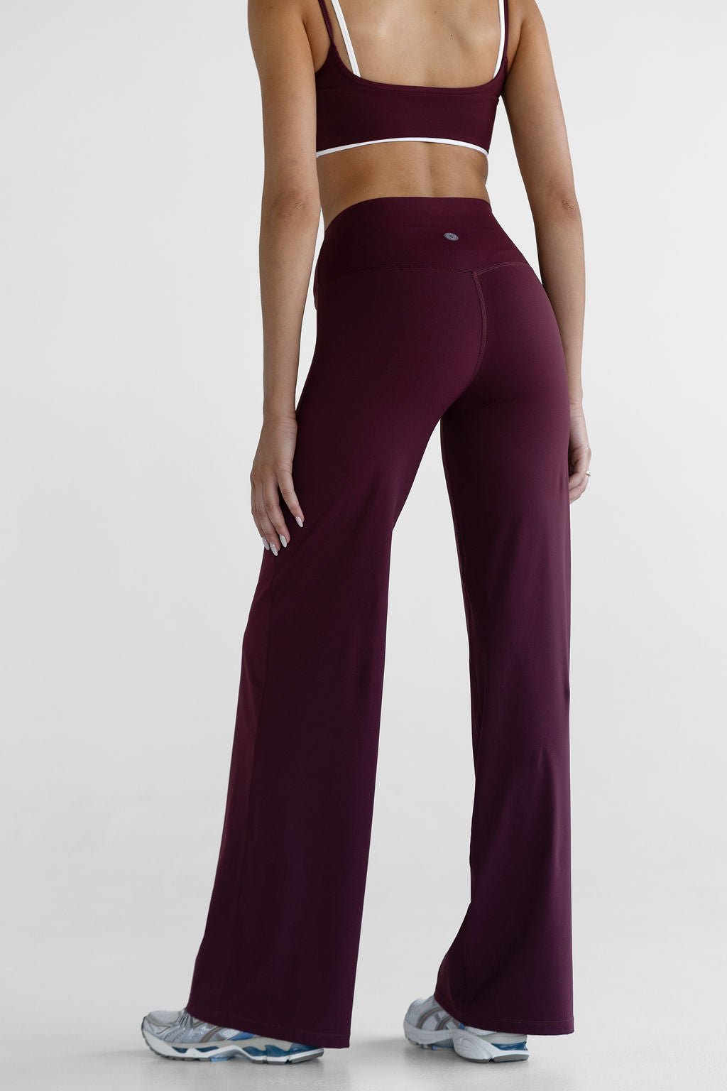 Sculpt Wide Leg Pants - Cherry Cola (PRE - ORDER) - LEELO ACTIVE