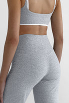 Sculpt Wide Leg Pants - Marl Grey - LEELO ACTIVE