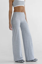 Sculpt Wide Leg Pants - Marl Grey - LEELO ACTIVE
