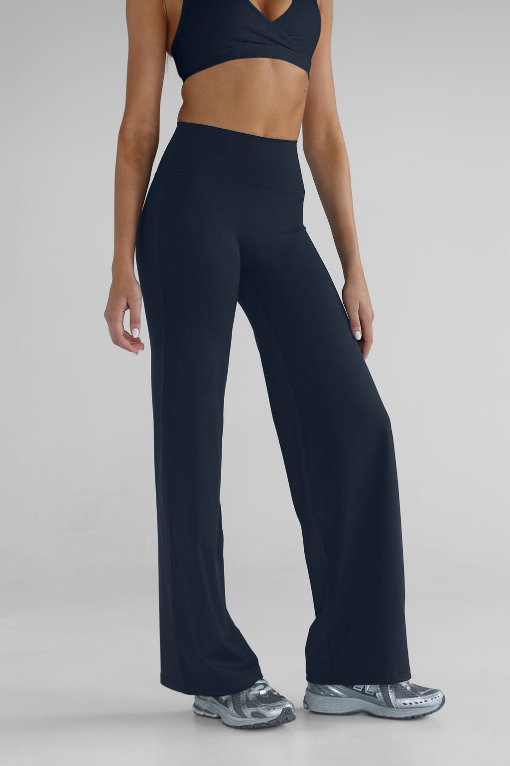 Sculpt Wide Leg Pants - Navy - LEELO ACTIVE