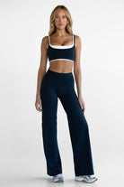 Sculpt Wide Leg Pants - Navy - LEELO ACTIVE
