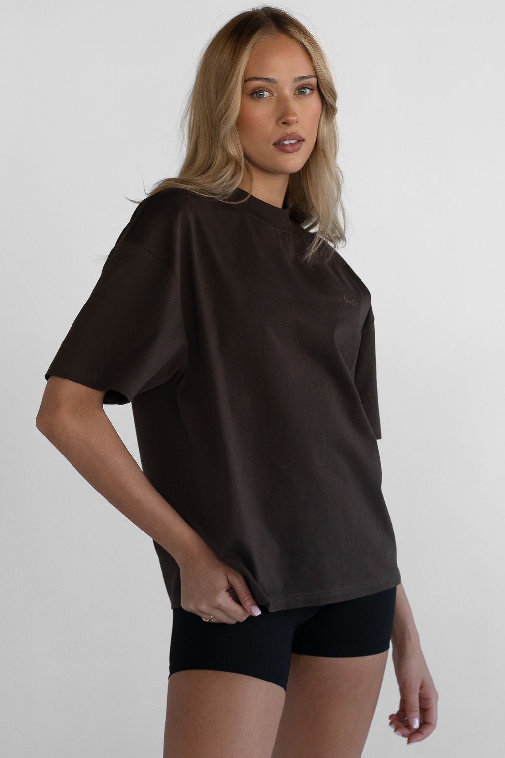 Signature Boyfriend Tee - Dark Chocolate - LEELO ACTIVE