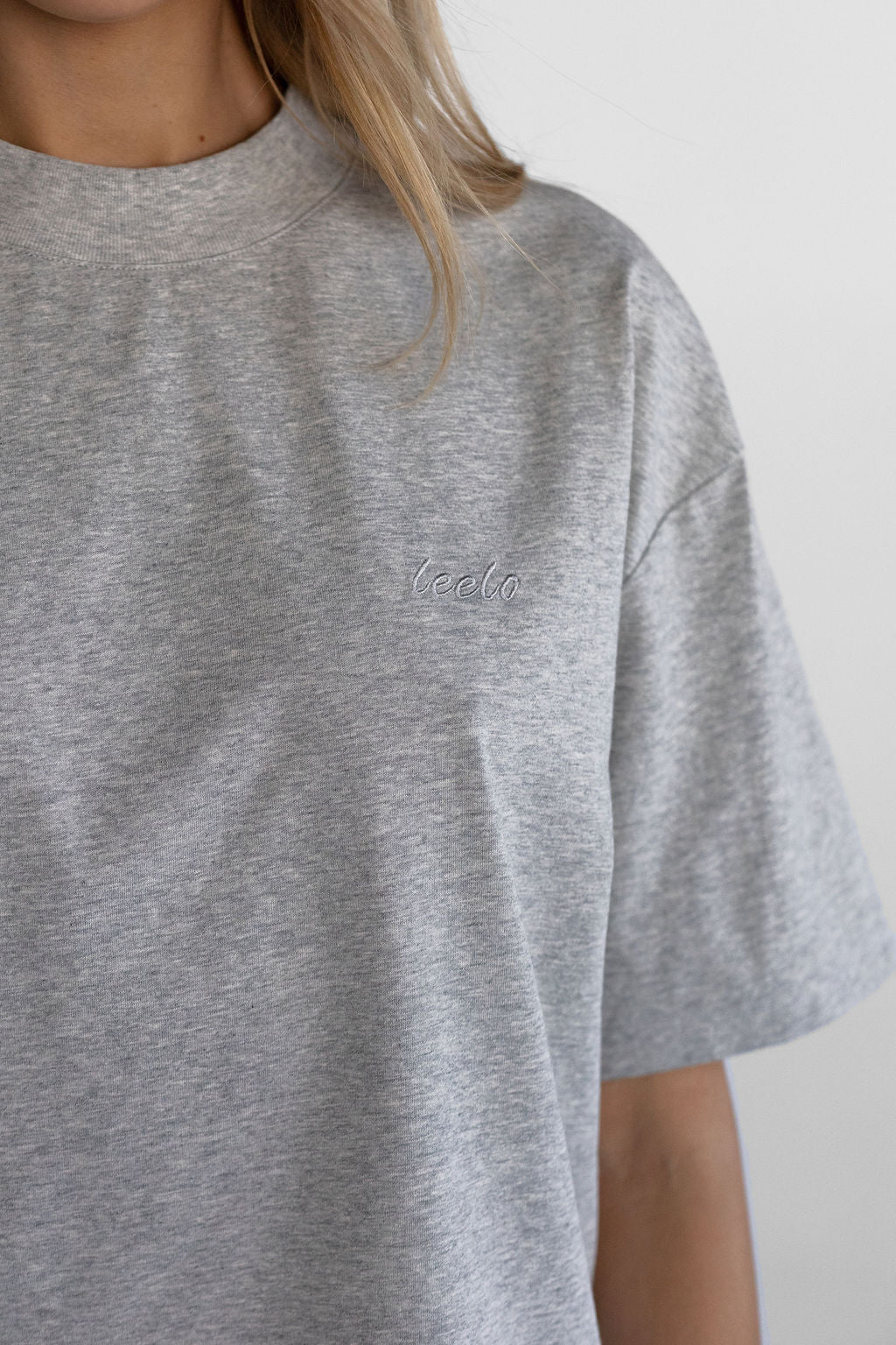 Signature Boyfriend Tee - Heather Grey - LEELO ACTIVE