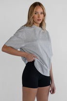 Signature Boyfriend Tee - Heather Grey - LEELO ACTIVE