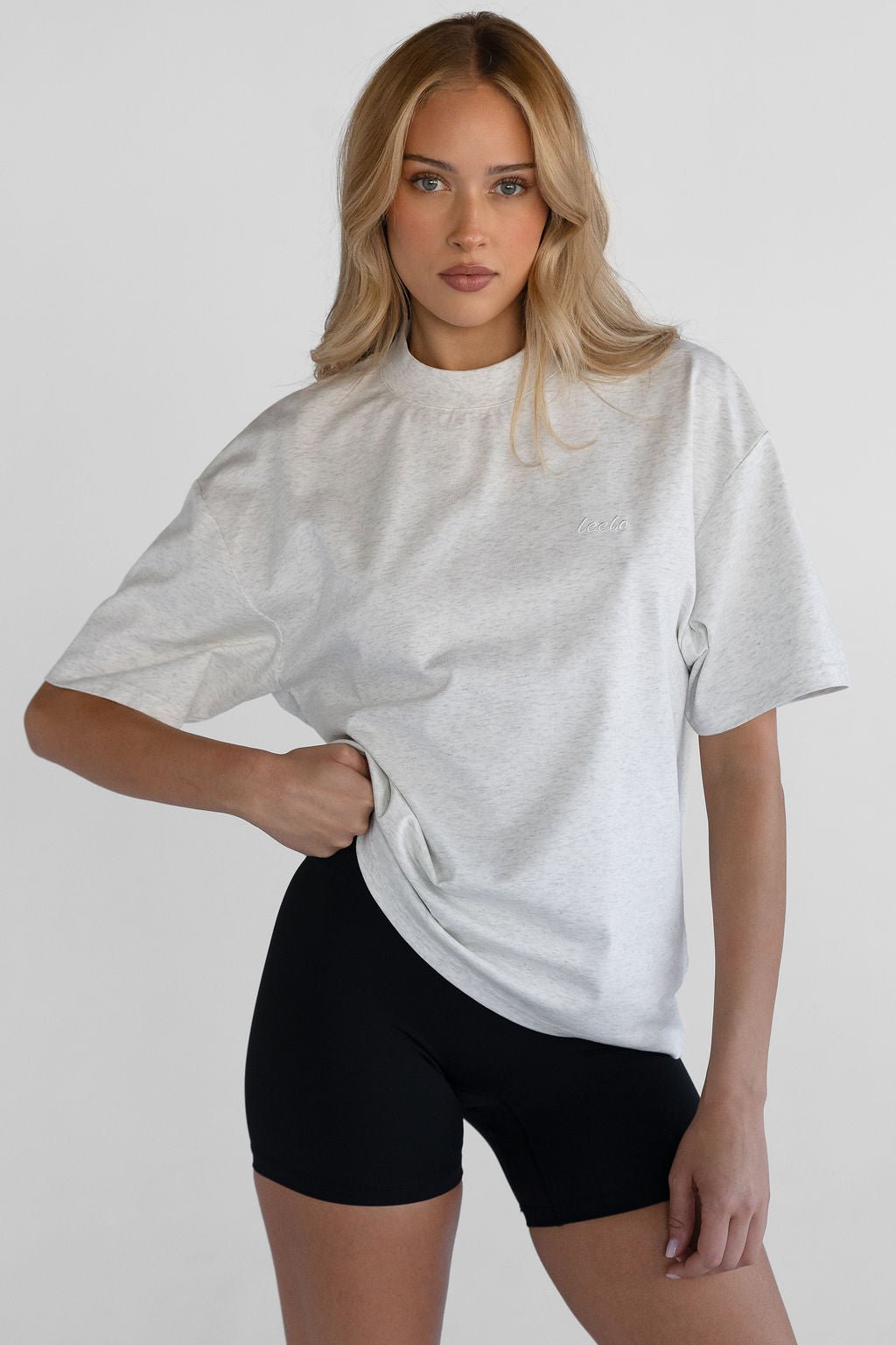 Signature Boyfriend Tee - Oatmeal - LEELO ACTIVE