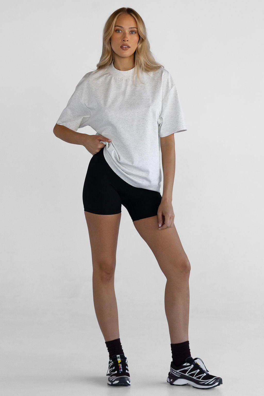 Signature Boyfriend Tee - Oatmeal - LEELO ACTIVE