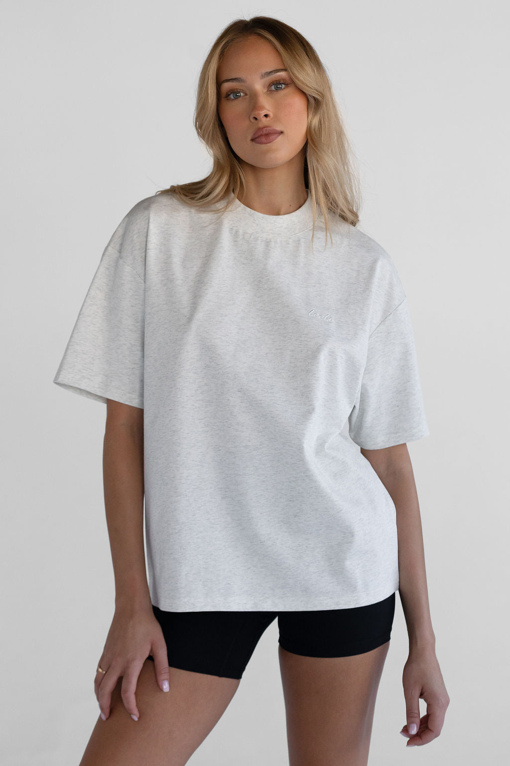 Signature Boyfriend Tee - Oatmeal - LEELO ACTIVE
