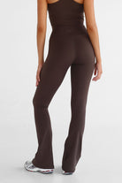 Signature Flare Leggings - Mocha - LEELO ACTIVE