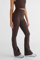 Signature Flare Leggings - Mocha - LEELO ACTIVE