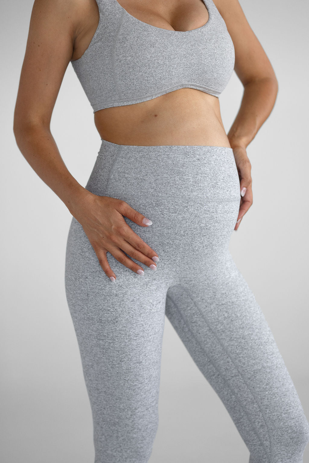 Signature Full Length Leggings - Marl grey - LEELO ACTIVE