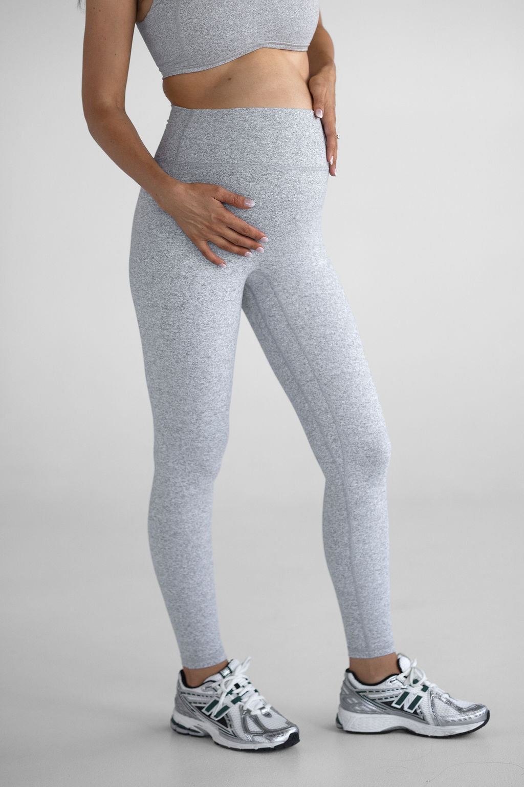 Signature Full Length Leggings - Marl grey - LEELO ACTIVE