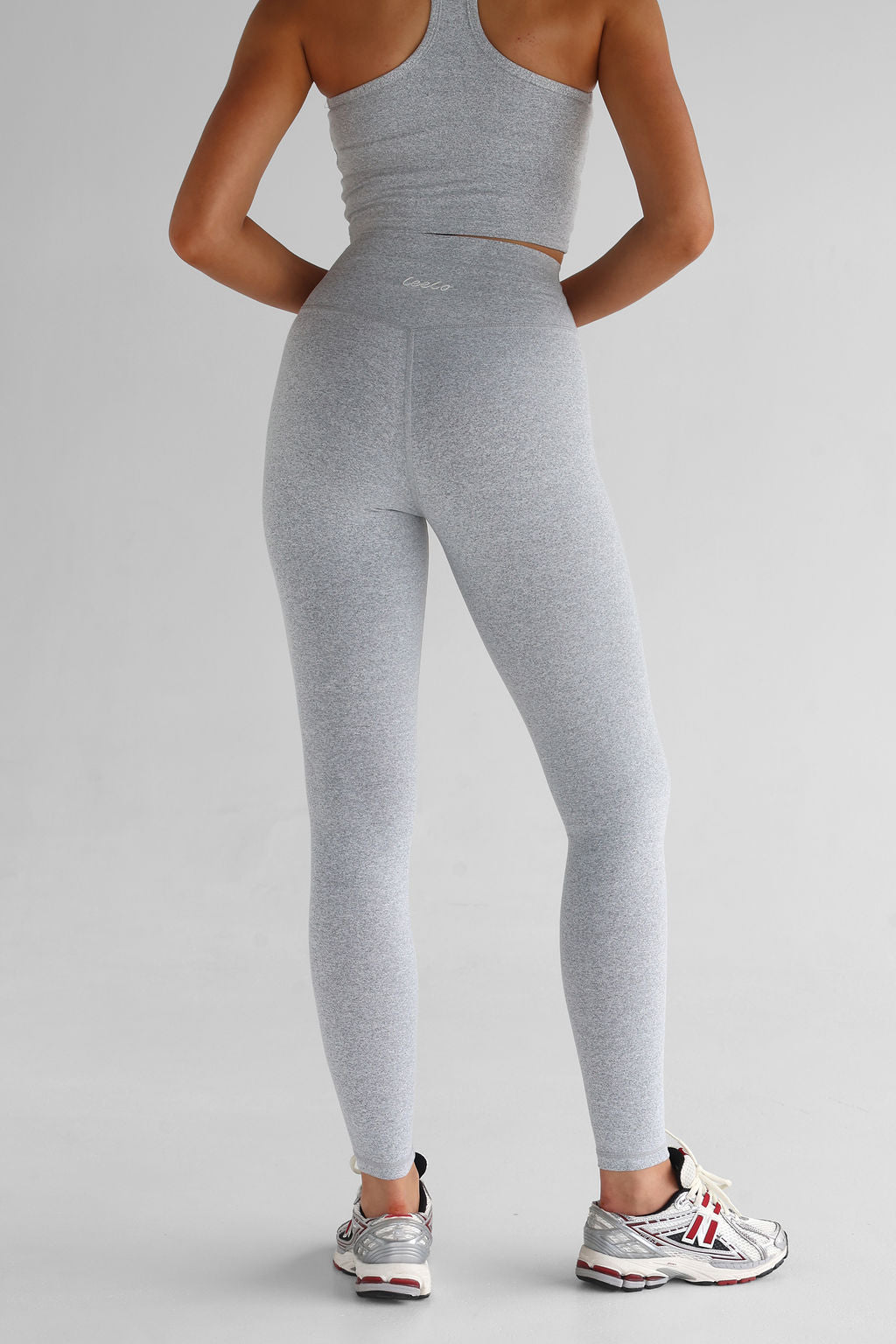 Signature Full Length Leggings - Marl grey - LEELO ACTIVE