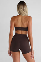 Signature Halter Neck Crop - Mocha - LEELO ACTIVE