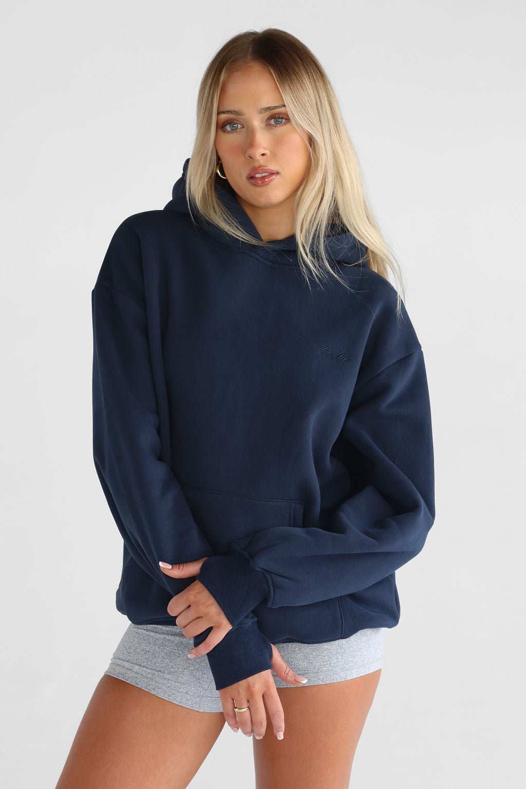 Signature Hoodie - Navy - LEELO ACTIVE