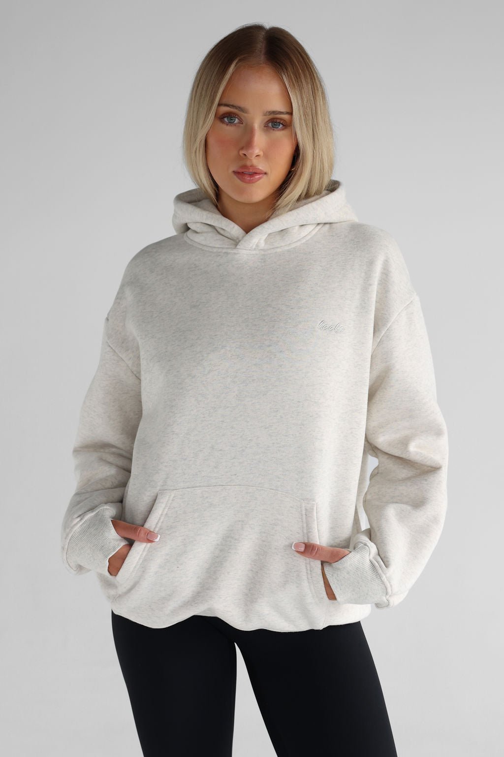 Signature Hoodie - Oatmeal - LEELO ACTIVE