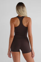 Signature Racer Back Crop - Mocha - LEELO ACTIVE