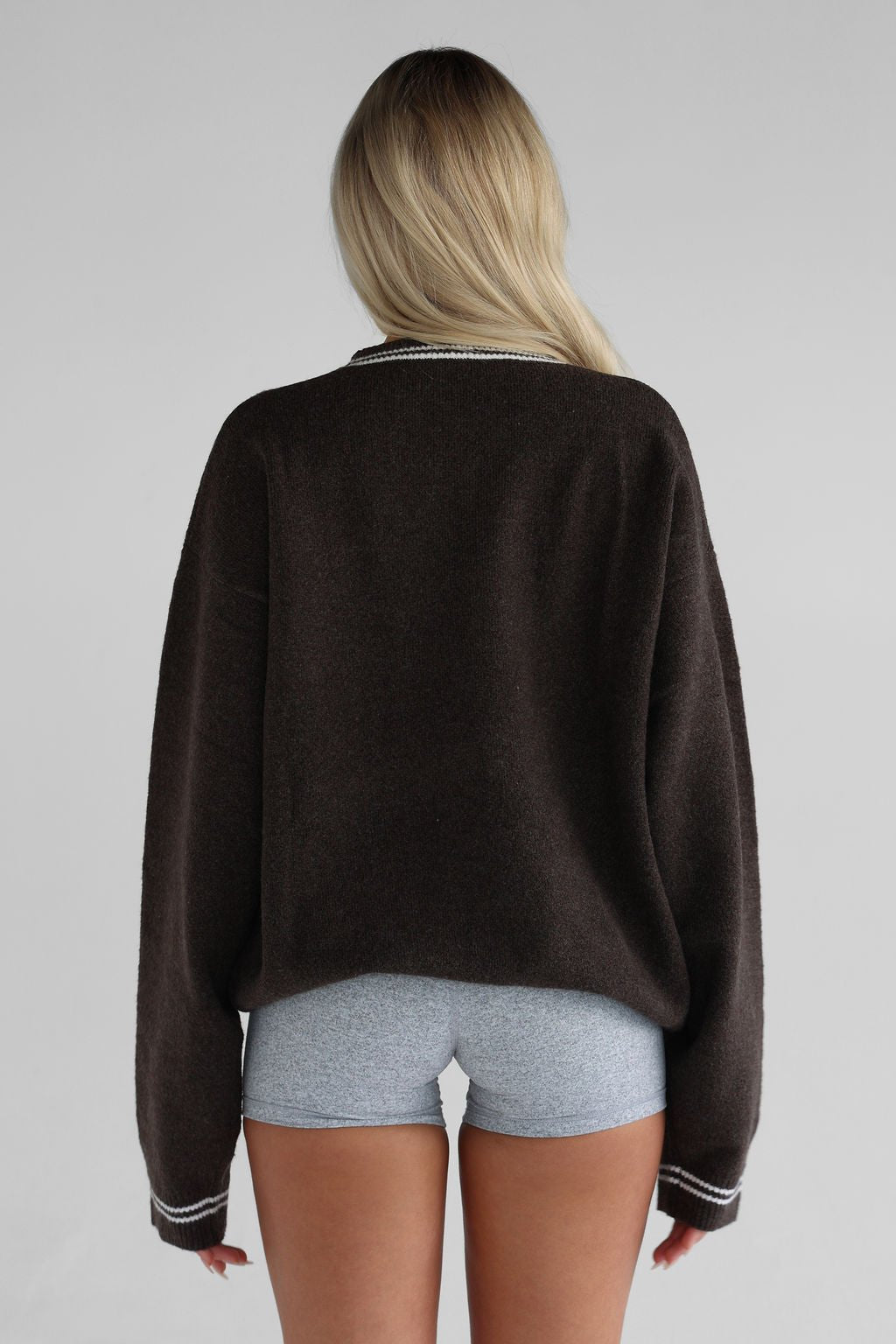 Teddy Knit Sweater - Dark Chocolate - LEELO ACTIVE