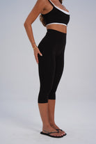The Organic Cotton Capri - Black (pre-order) - LEELO ACTIVE