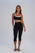 The Organic Cotton Capri - Black (pre-order) - LEELO ACTIVE