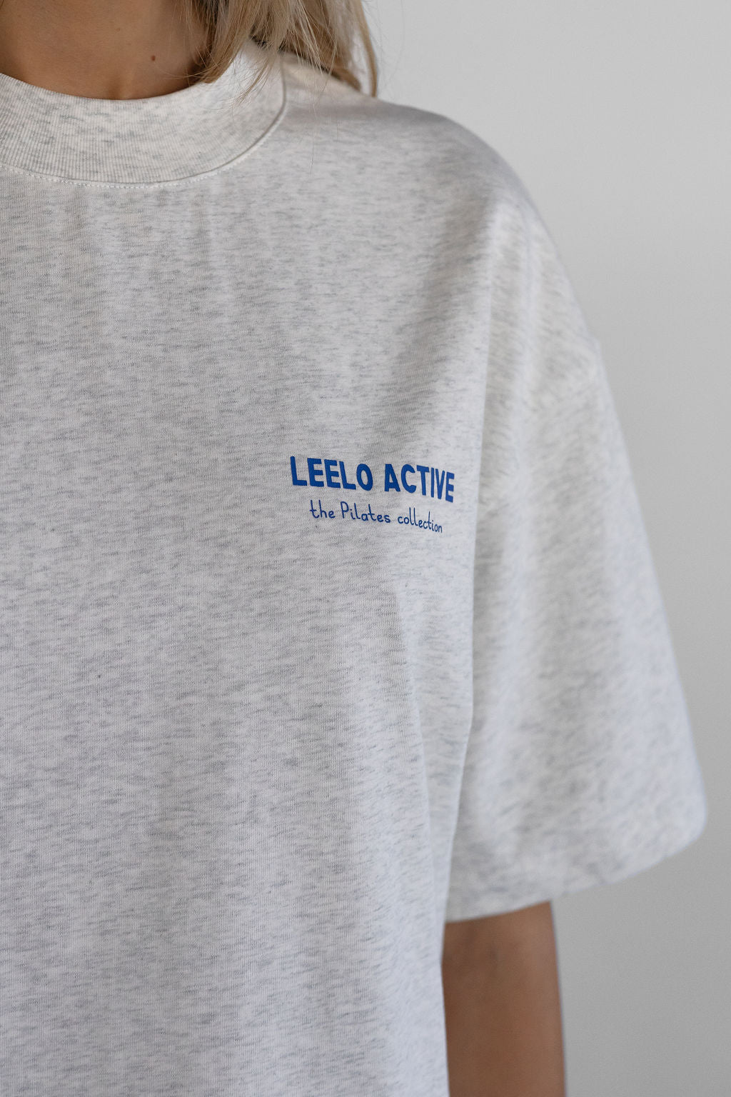 The Pilates Collection Boyfriend Tee - Oatmeal - LEELO ACTIVE