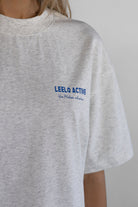 The Pilates Collection Boyfriend Tee - Oatmeal - LEELO ACTIVE