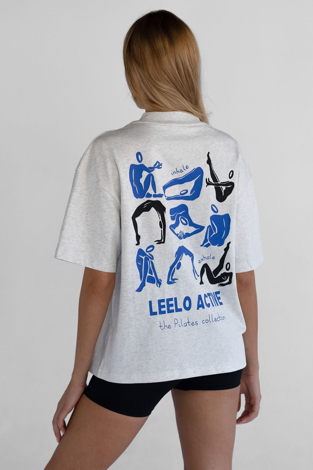 The Pilates Collection Boyfriend Tee - Oatmeal - LEELO ACTIVE