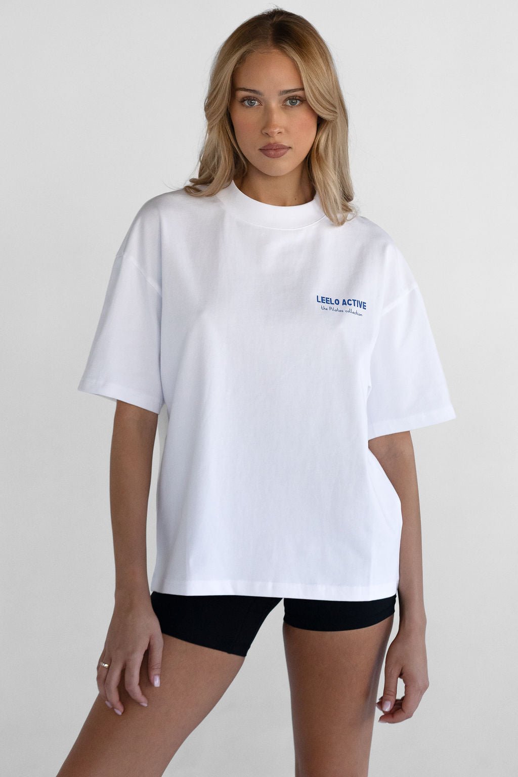 The Pilates Collection Boyfriend Tee - White - LEELO ACTIVE