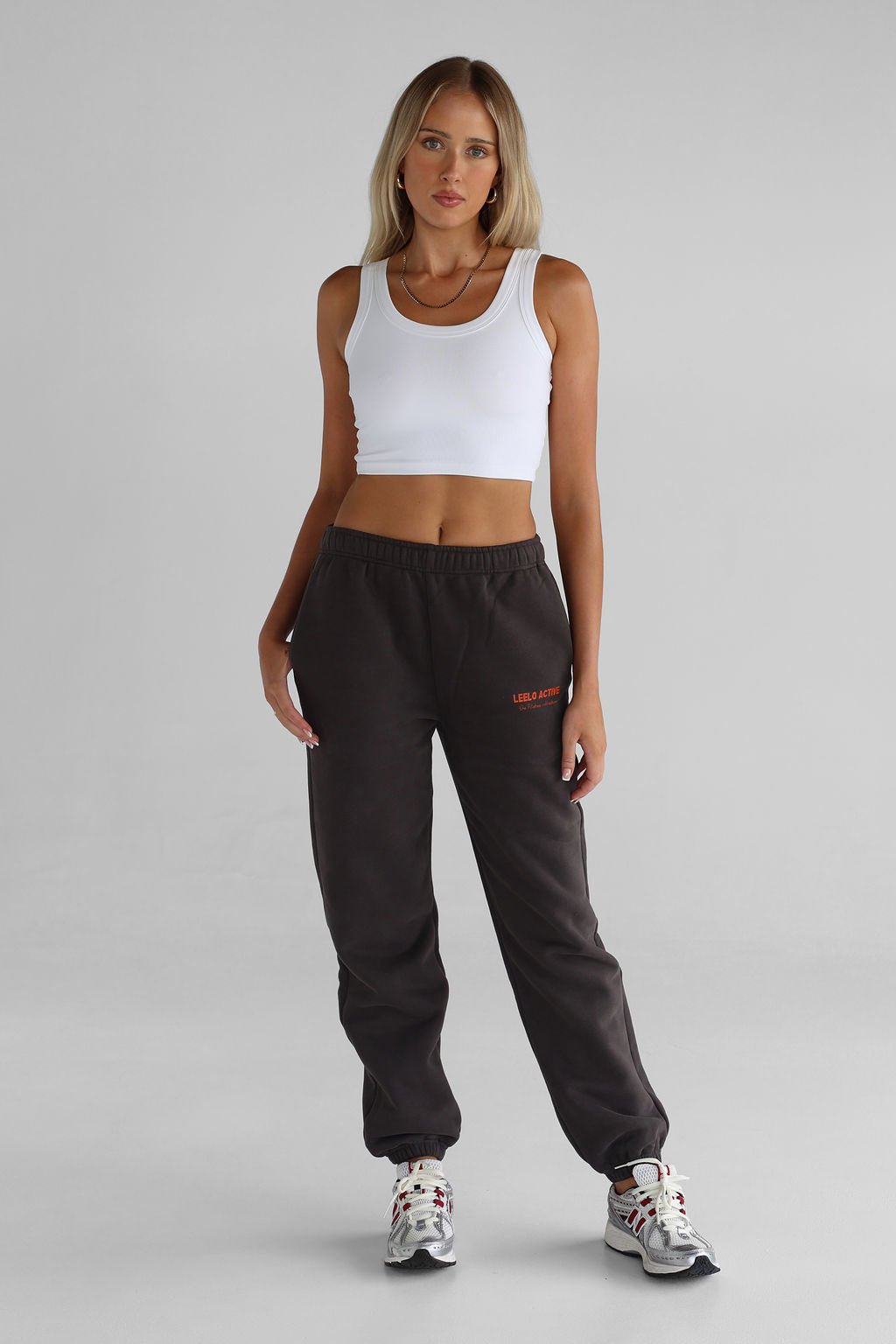 The Pilates Collection Cuffed Sweatpants - Ash - LEELO ACTIVE