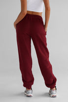 The Pilates Collection Cuffed Sweatpants - Cherry Cola - LEELO ACTIVE