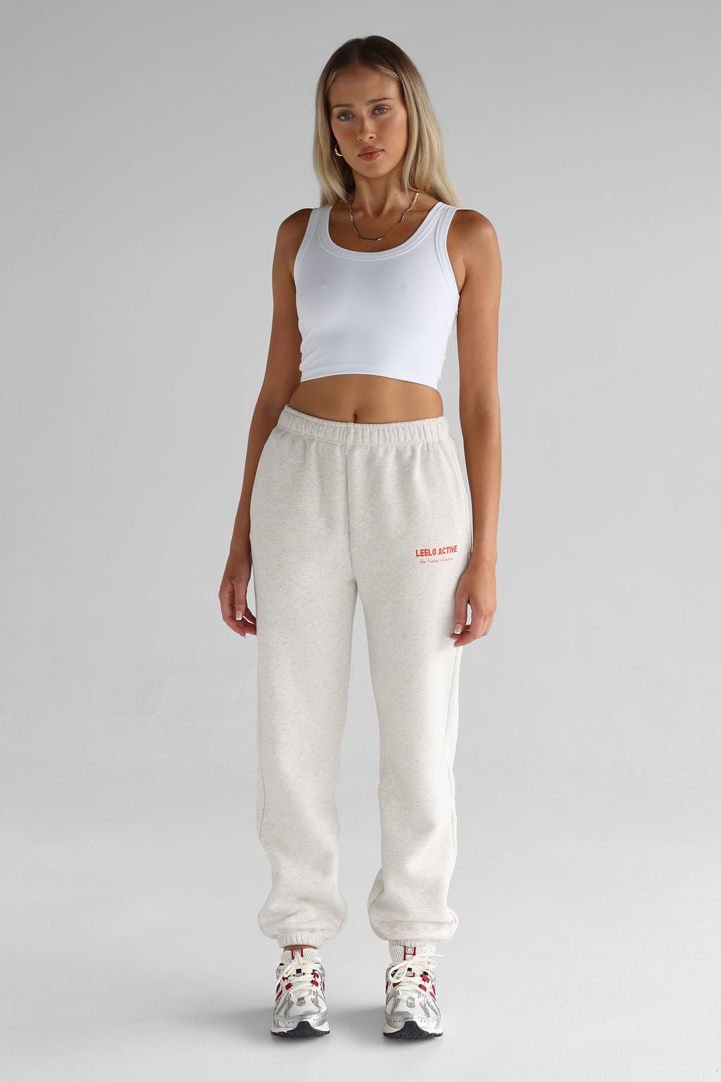 The Pilates Collection Cuffed Sweatpants - Oatmeal - LEELO ACTIVE