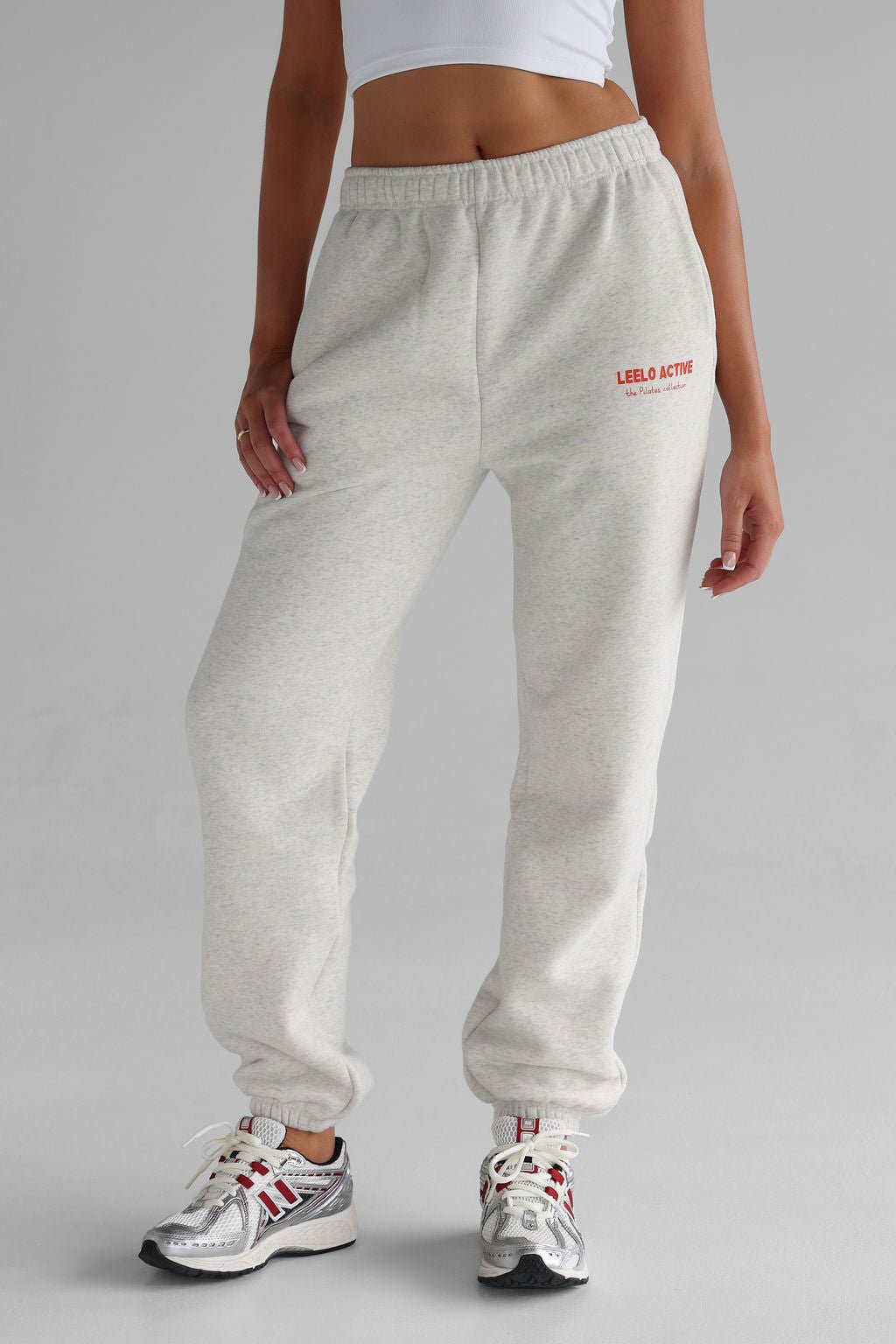 The Pilates Collection Cuffed Sweatpants - Oatmeal - LEELO ACTIVE
