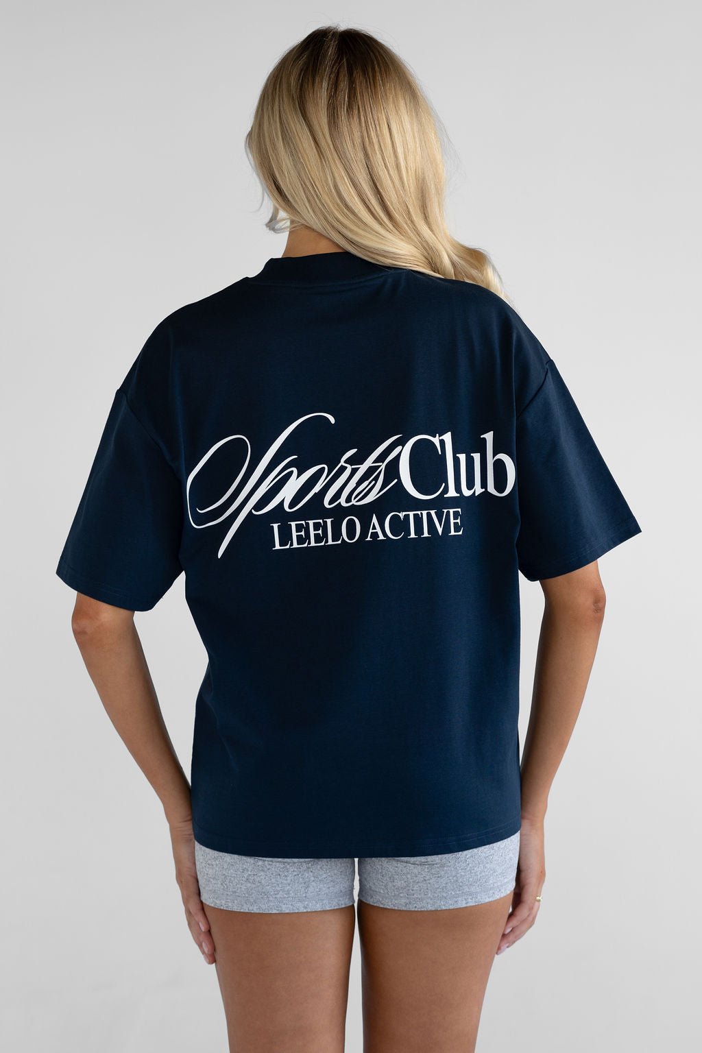 The Sports Club Boyfriend Tee - Navy - LEELO ACTIVE