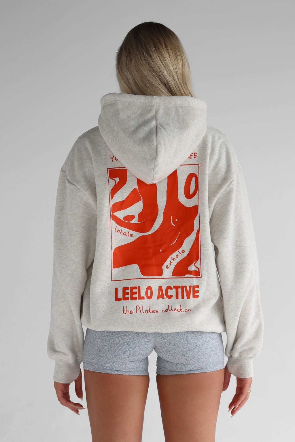 V2 The Pilates Collection Hoodie - Oatmeal - LEELO ACTIVE